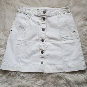 LC Lauren Conrad Button Down White Skirt